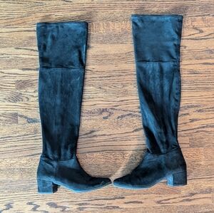 Chinese Laundry Over the Knee Boots - Faux Suede - Black - Womens - Size 7